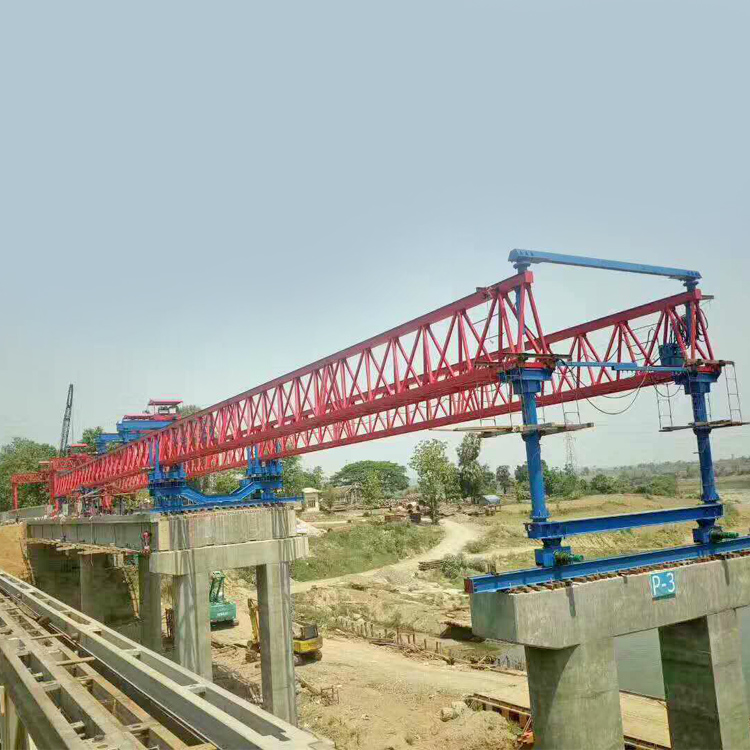 Truss type highway bridge erecting crane machine