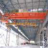 Double girder overhead crane with magnet